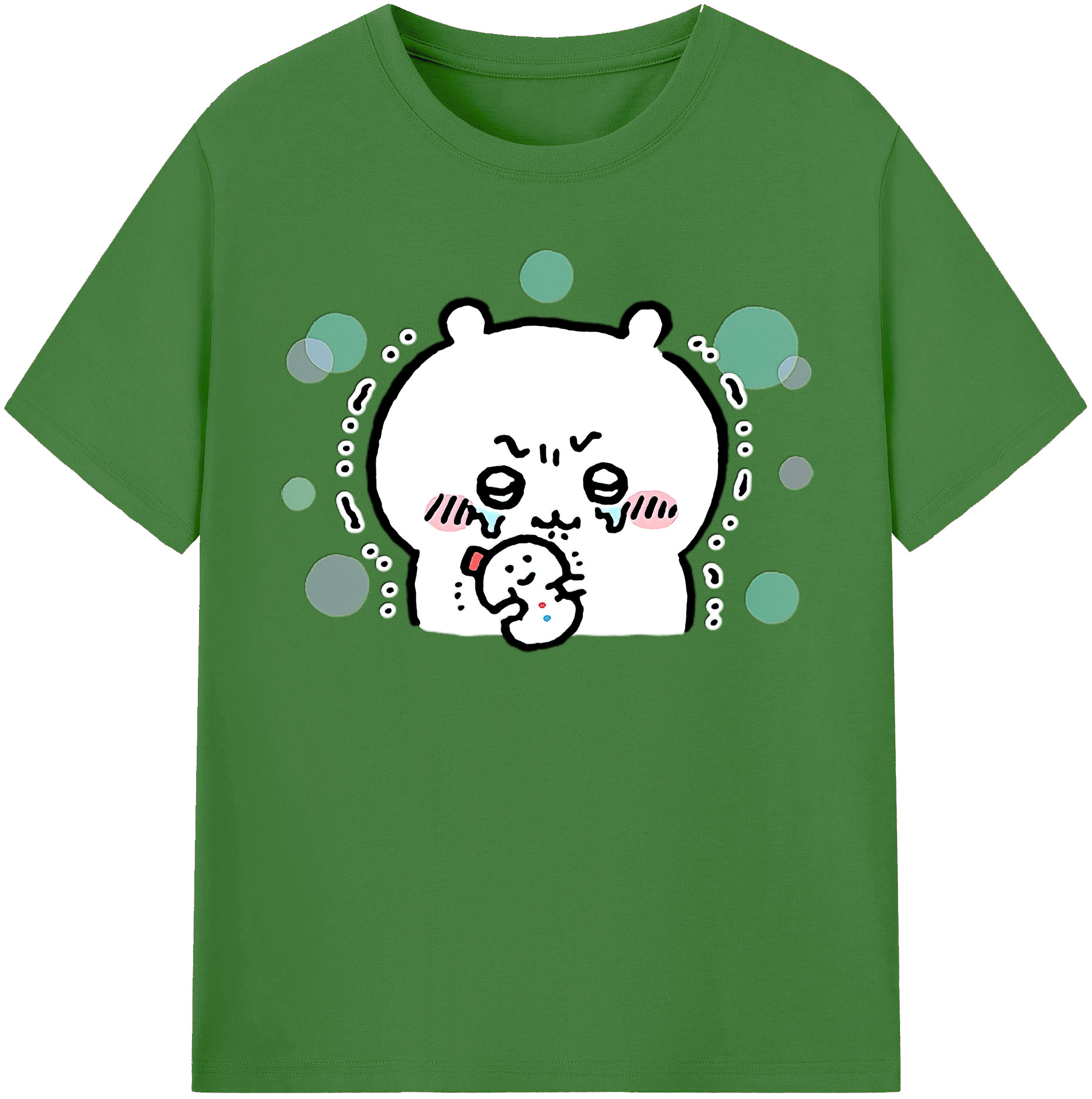 （画像用） ちいかわ ちいかわ Chii-kawa chiikawa レディースカジュアルプリントTシャツ（綿100％）